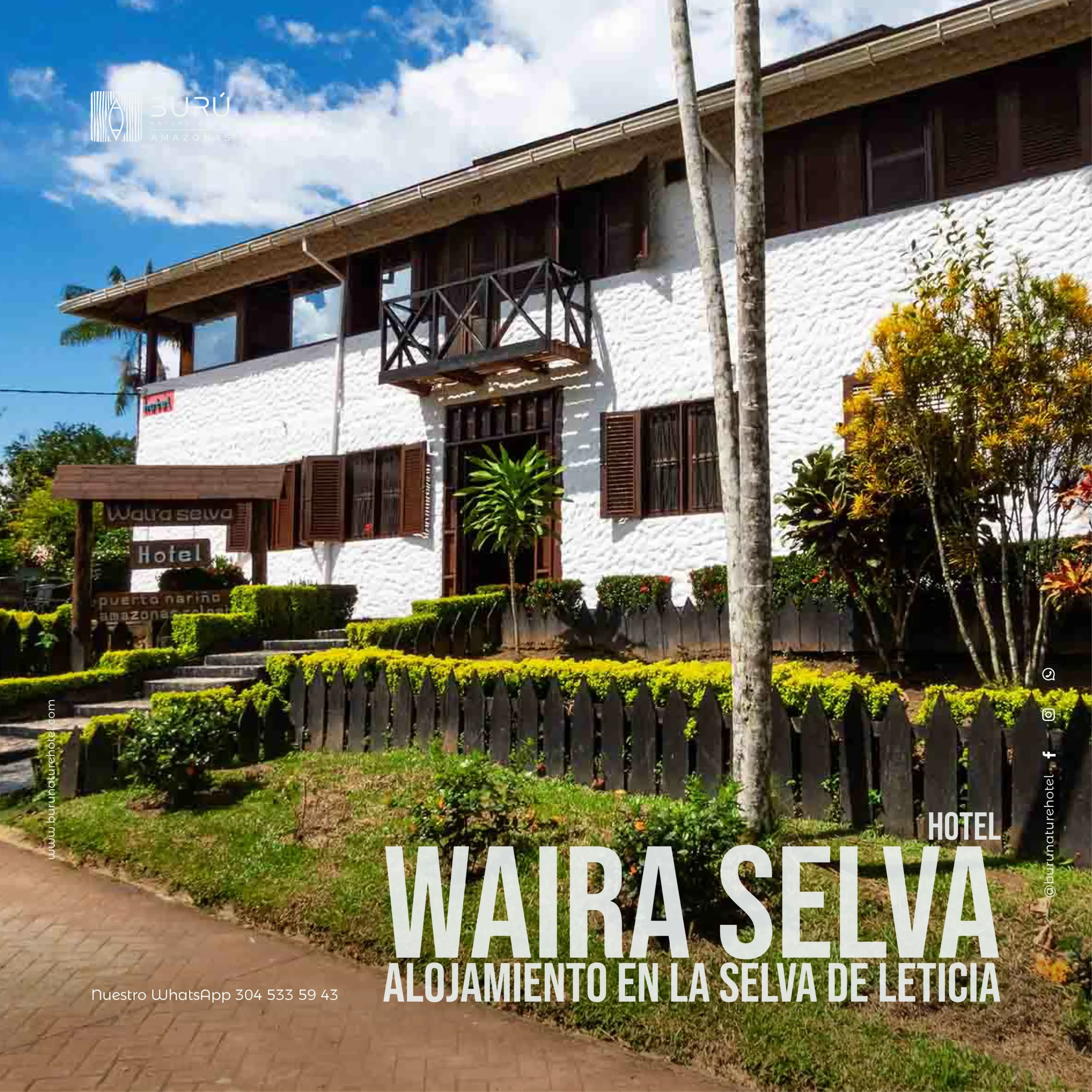 Hotel de lujo en el Amazonas Burú Nature Hotel en Leticia, Colombia, mostrando suites exclusivas en la selva y tours fluviales premium con Siempre Colombia. Amazon luxury hotel Burú Nature Hotel in Leticia, Colombia, featuring exclusive jungle suites and premium river tours with Siempre Colombia. Amazon luxury hotel Burú Nature Hotel in Leticia, Colombia, featuring exclusive jungle suites and premium river tours with Siempre Colombia. Burú Nature Hotel Deluxe - WhatsApp 304 533 89 43 - www.burunaturehotel.com - @Burunaturehote - (https://www.burunaturehotel.com) l - Siempre Colombia - @SiempreCol Burú Nature Hotel - Ecohabs en la selva amazónica – Hospedaje en casas en los árboles en Leticia, Colombia - Amazon rainforest ecohabs – Treehouse lodging in Leticia, Colombia