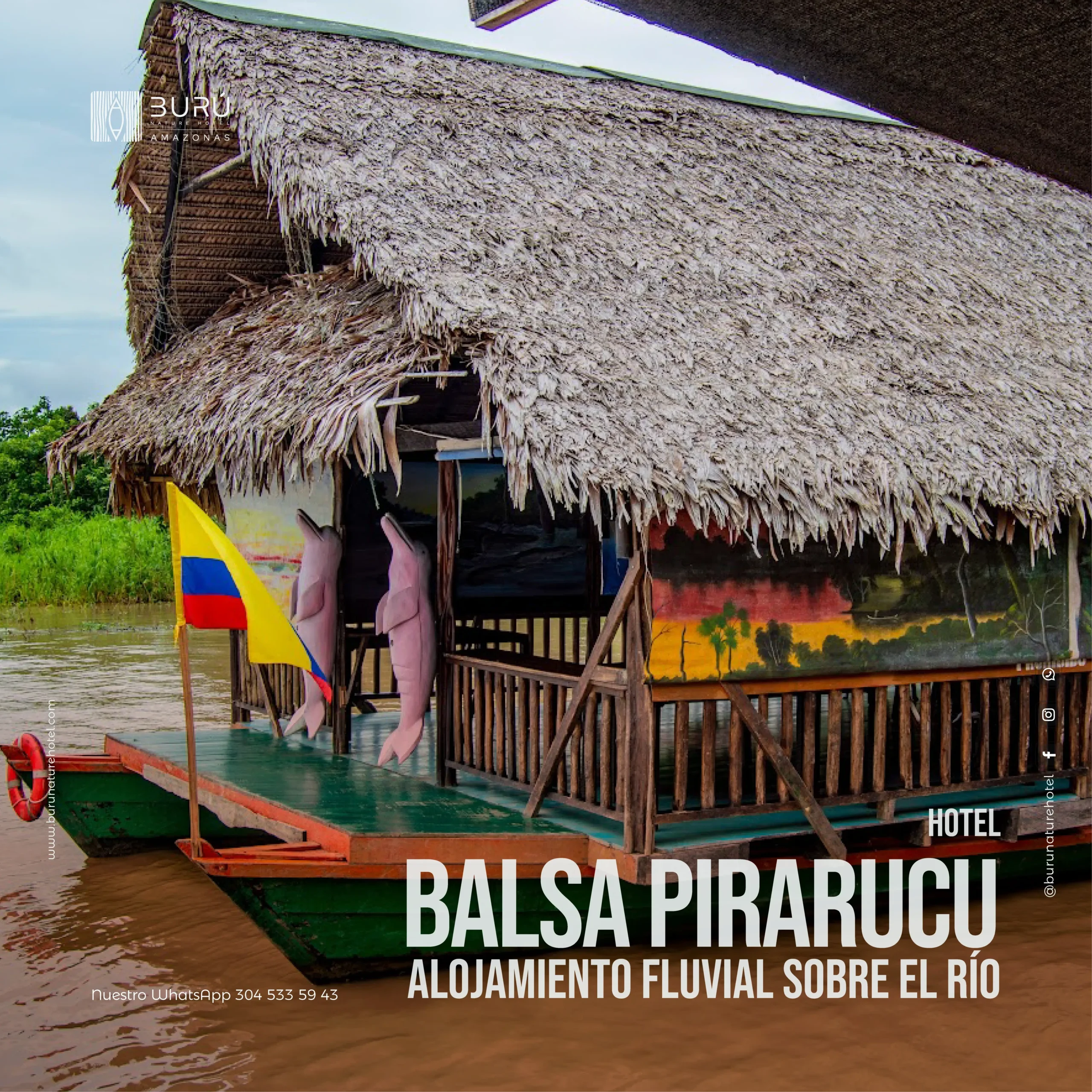 Hotel de lujo en el Amazonas Burú Nature Hotel en Leticia, Colombia, mostrando suites exclusivas en la selva y tours fluviales premium con Siempre Colombia. Amazon luxury hotel Burú Nature Hotel in Leticia, Colombia, featuring exclusive jungle suites and premium river tours with Siempre Colombia. Burú Nature Hotel Deluxe - WhatsApp 304 533 89 43 - www.burunaturehotel.com - @Burunaturehote - (https://www.burunaturehotel.com) l - Siempre Colombia - @SiempreCol Burú Nature Hotel - Ecohabs en la selva amazónica – Hospedaje en casas en los árboles en Leticia, Colombia - Amazon rainforest ecohabs – Treehouse lodging in Leticia, Colombia